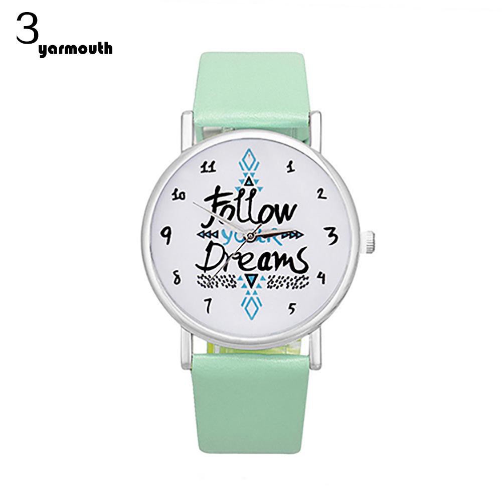 Đồng hồ đeo tay dây da giả thời trang xinh xắn cho nữ