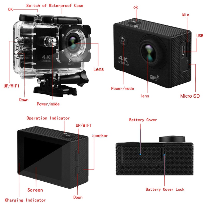 Camera hành trình không dây SJ9000 Wifi 4K 1080P Ultra HD H16-6S
 | BigBuy360 - bigbuy360.vn