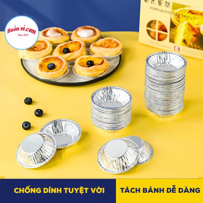 Set 100 Đế bánh Tart trứng, làm bánh, nướng hải sản dùng 1 lần - Bát đựng gia vị 01459