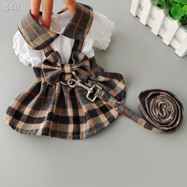 【giá rẻ】Phiên bản Hàn Quốc của váy jk kéo dây ra mèo cưng Teddy Pomeranian bichon cho chó quần áo mùa hè nhỏ phong cách