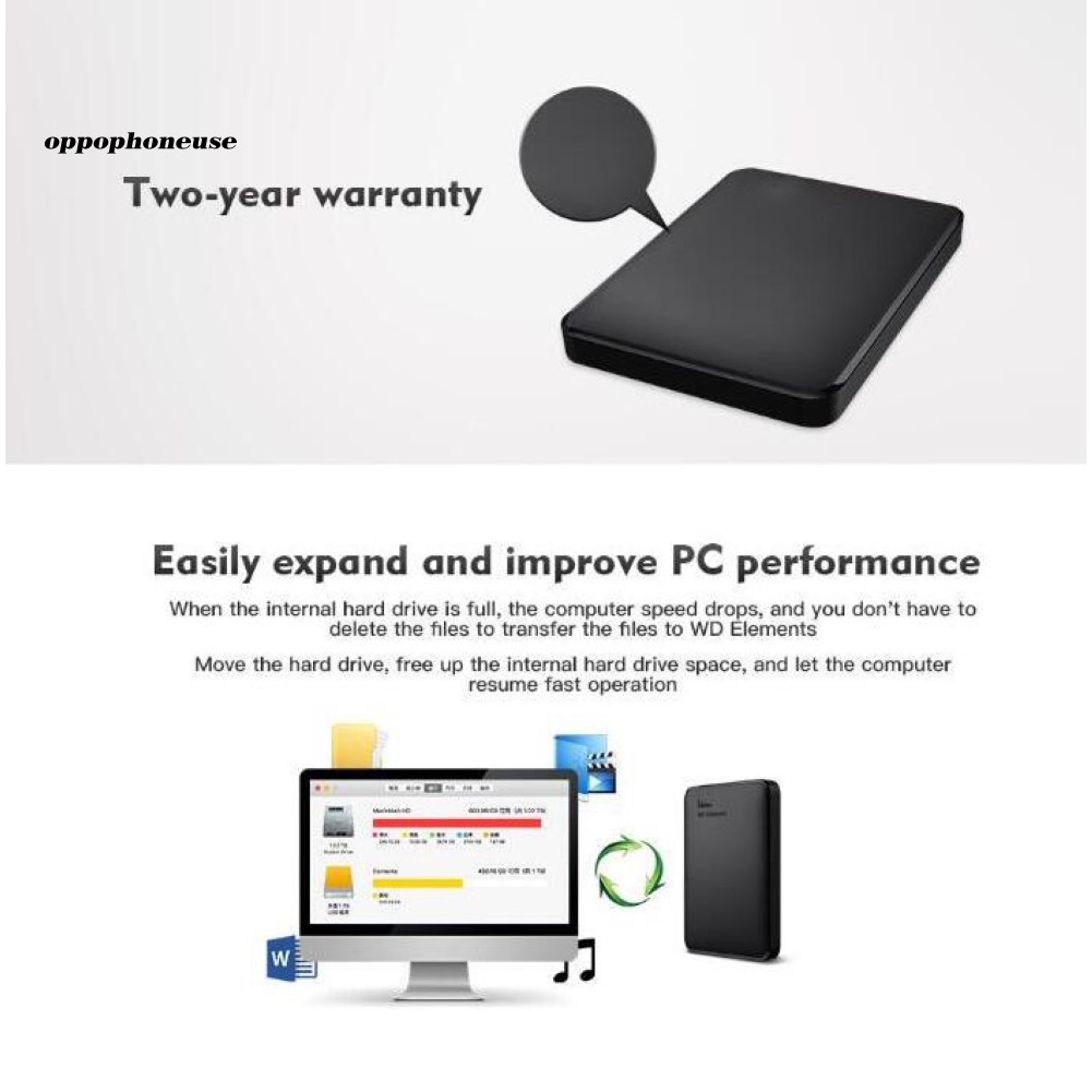 Ổ cứng di động tốc độ cao 500gb / 1tb / 2tb 2.5inch Usb 3.0 chuyên dụng | BigBuy360 - bigbuy360.vn