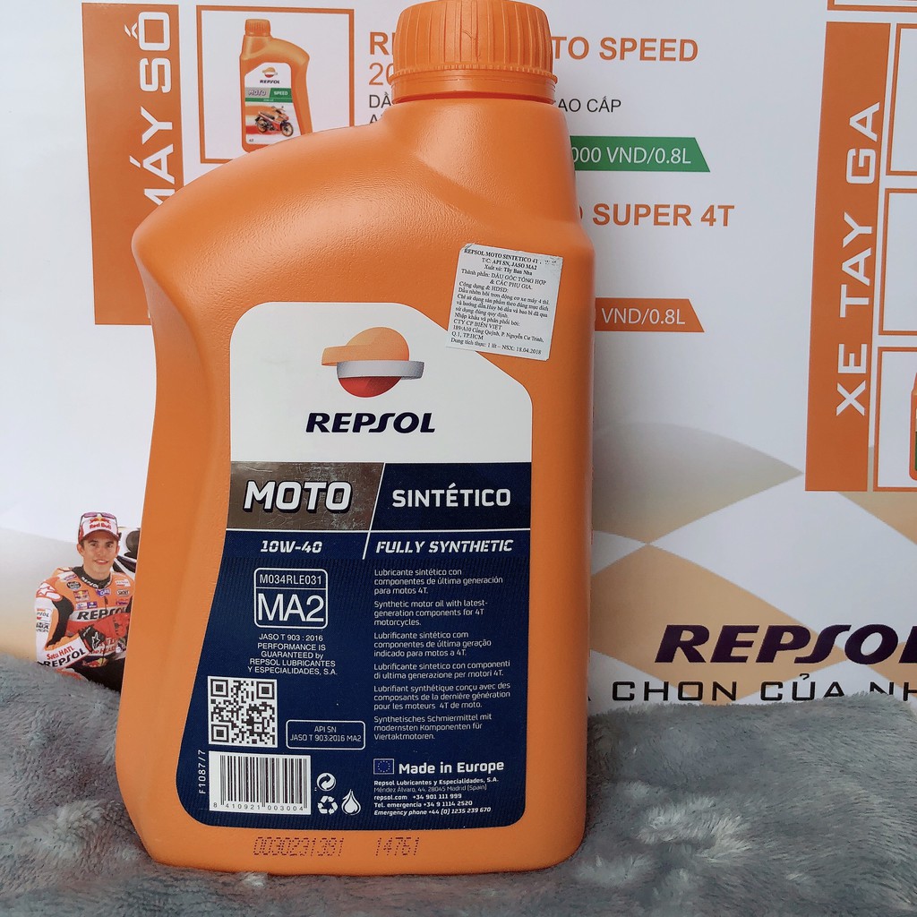 Nhớt Repsol Sintetico Fully Synthetic 10w40