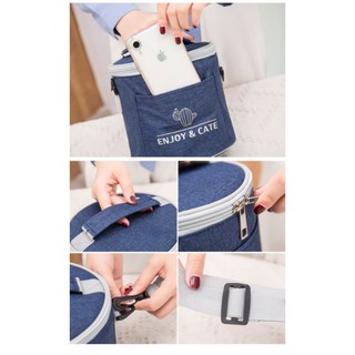 Túi giữ nhiệt hộp cơm văn phòng màu Jean mã G