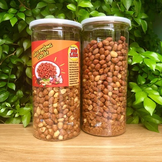 ĐẬU PHỘNG TỎI ỚT - LON PET 500GR - ĂN VẶT MỜ LEM - ĂN VẶT SÀI GÒN