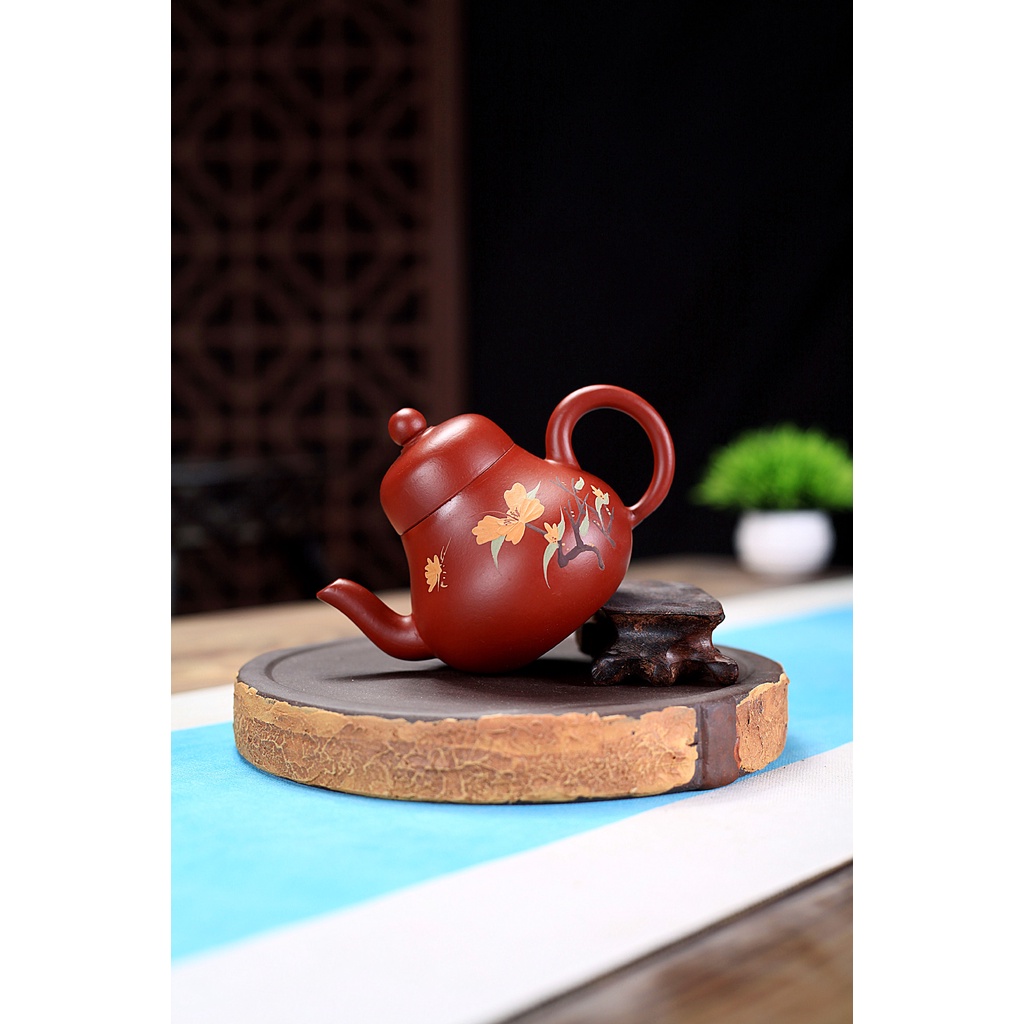 Ấm Tử Sa Nghi Hưng Tư Đình Hoa Hương 160 ml (Đại Hồng Bào)