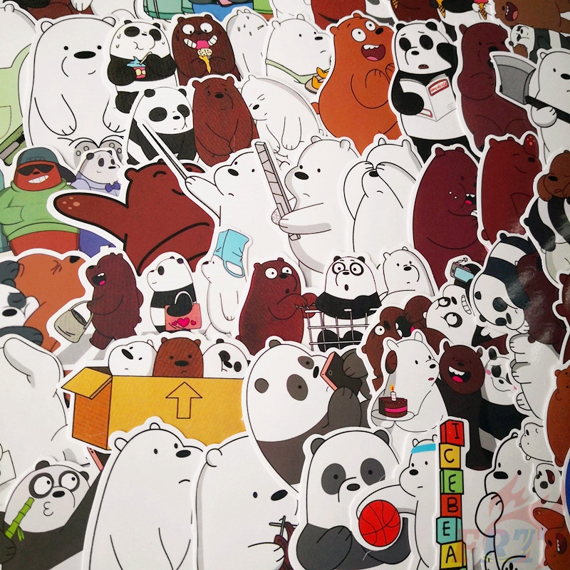 ❉ We Bare Bears - Series 02 Cartoon TV Shows Stickers ❉ 42Pcs/Set Waterproof DIY Fashion Decals Doodle Stickers