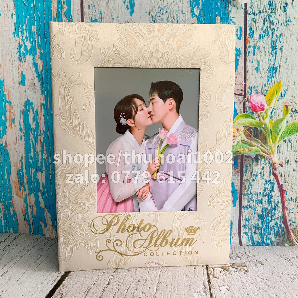 Album đựng 200 ảnh 13x18 bìa giấy cứng, có ô để ảnh