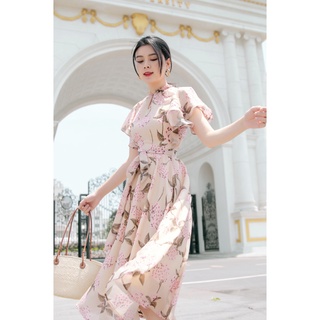 Hà Cúc - Đầm Nữ Cánh Tiên Có Đai Thắt Eo