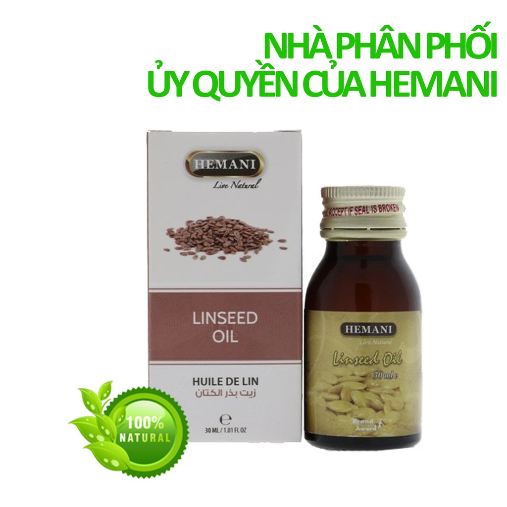 Dầu hạt lanh Hemani Linseed (Flaxseed) Oil 30 ml