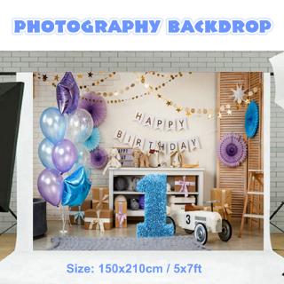 Baby Happy Birthday Photography Backdrop Photo Background Studio Props 5x7FT