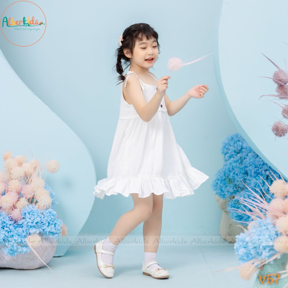 Váy bé gái ALBERKIDS 2 dây 2 lớp công chúa xinh đẹp cho trẻ em 2,3,4,5,6,7,8,9,10,11,12 tuổi [V67]