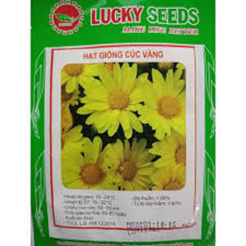 Hạt Giống Hoa Cúc Vàng-LUCKY SEED. Mỗi Túi 50 Hạt