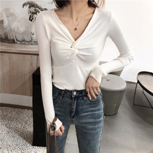 Áo Len Dài Tay Nữ Quảng Châu Chất Đẹp Bánh Bèo A-2 | BigBuy360 - bigbuy360.vn