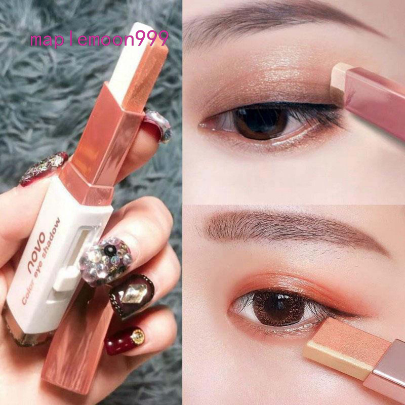 [Hàng mới về] Thỏi phấn trang điểm mắt hai màu sắc kết hợp chuyên nghiệp thời trang
