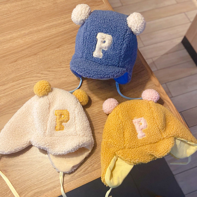 Mũ trùm tai AMILA chất liệu dày dặn ấm áp dễ thương cho bé tùy chọn màu sắc