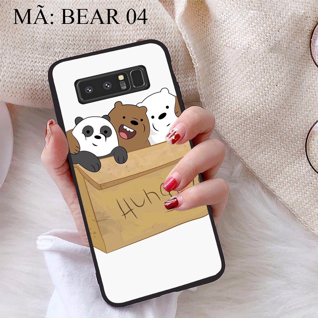 Ốp lưng Samsung Note 8 viền dẻo TPU BST Gia Đình Nhà Gấu