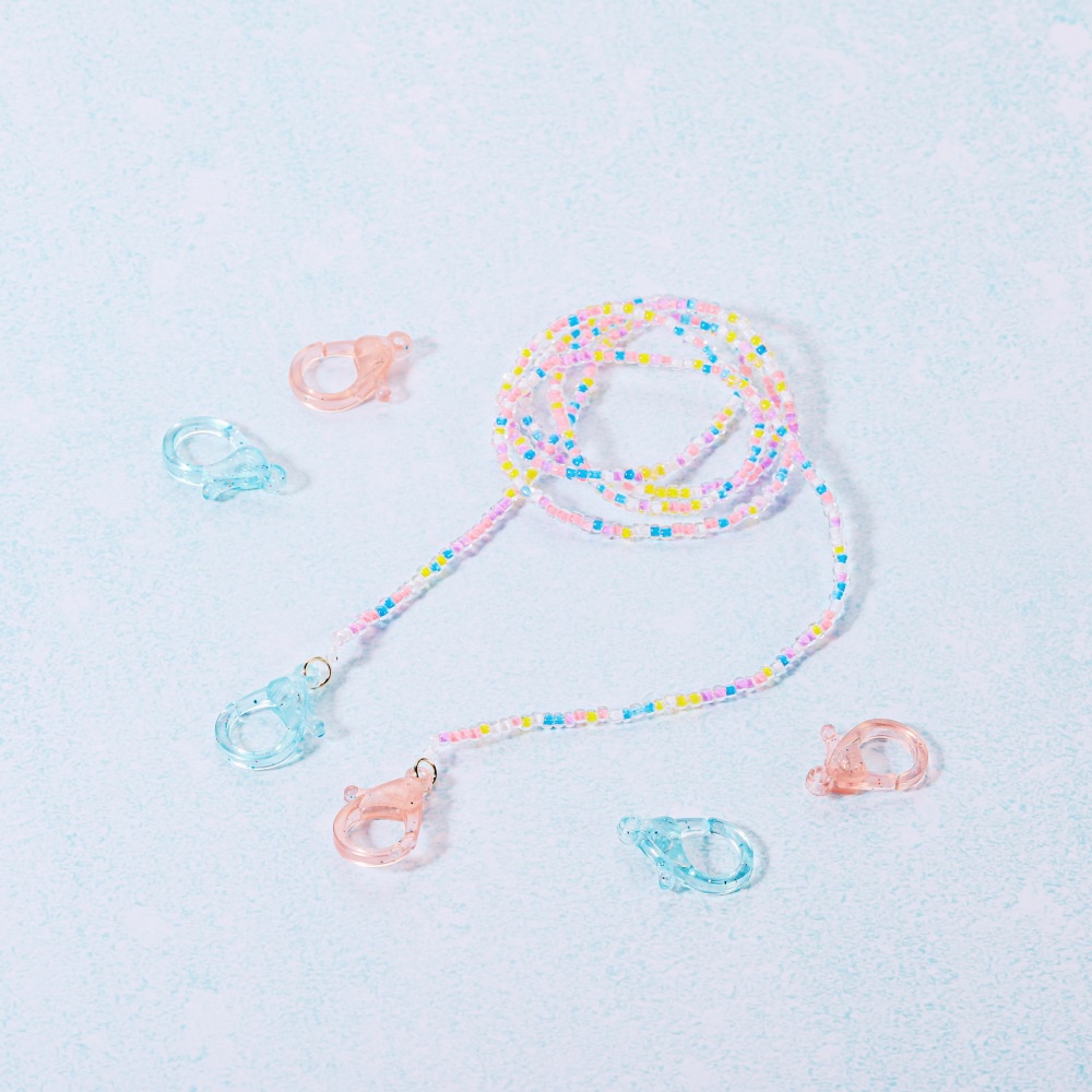 Set 30 móc nhựa St.kunkka 25x15mm nhiều màu sắc tự làm móc dây khẩu trang