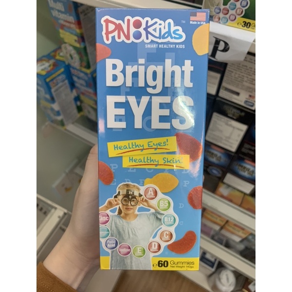 Kẹo Dẻo Bổ Sung Vitamin A Bright Eyes PNKids Bảo Vệ Mắt Bé, Giúp Trẻ Sáng Mắt (Hộp 60 viên)