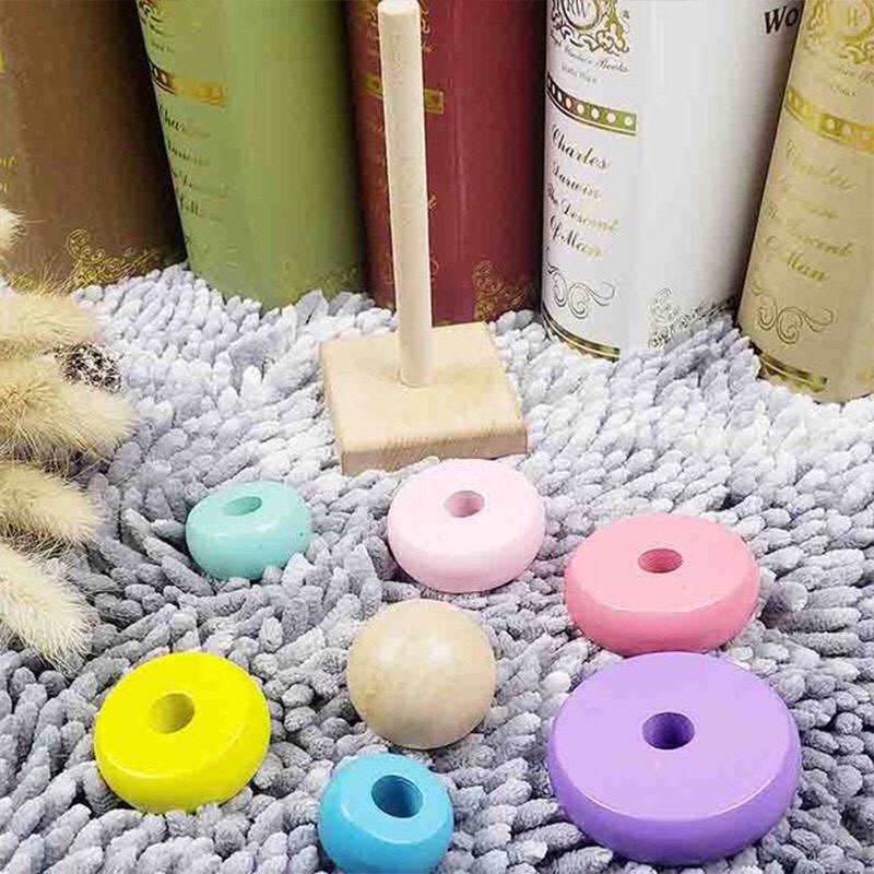 [Mã LIFETOYS1 giảm 30K đơn 99K] Đồ Chơi Thông Minh Tháp Cầu Vồng Gỗ - Đồ Chơi Montessori