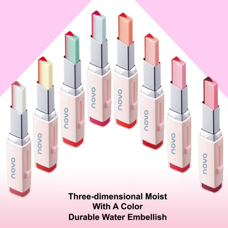 8 Color Gradient Color Lipstick V Cutting Two Tone Tint Silky Moisturzing Nourishing Lipsticks Balm Lip Cosmetic