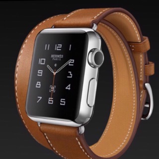Dây da double tour Hermes cho Apple Watch