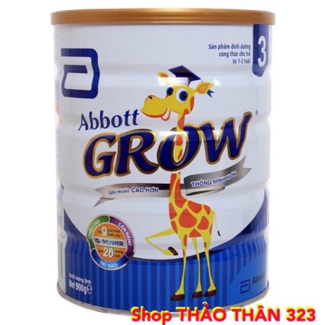 Date 2023-Sữa Abbott Grow 3 Lon 900gram