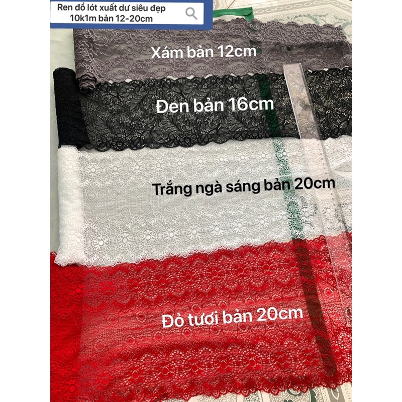 Vải Ren may Đồ lót, Đồ ngủ Chỉ 10k.1m ( bản từ 12 tới 20cm) | BigBuy360 - bigbuy360.vn