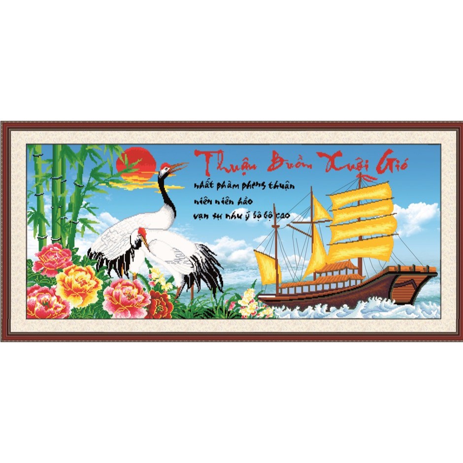 Tranh đính đá H774 - Thuận buồm xuôi gió