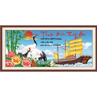 Tranh đính đá H774 - Thuận buồm xuôi gió