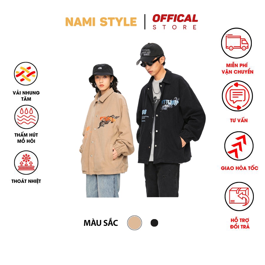 AK05-Áo Khoác Nhung Tăm Vải Xịn co dãn, Mặc Cho Cả Nam Nữ, Chống Gió, Phom Trẻ Trung