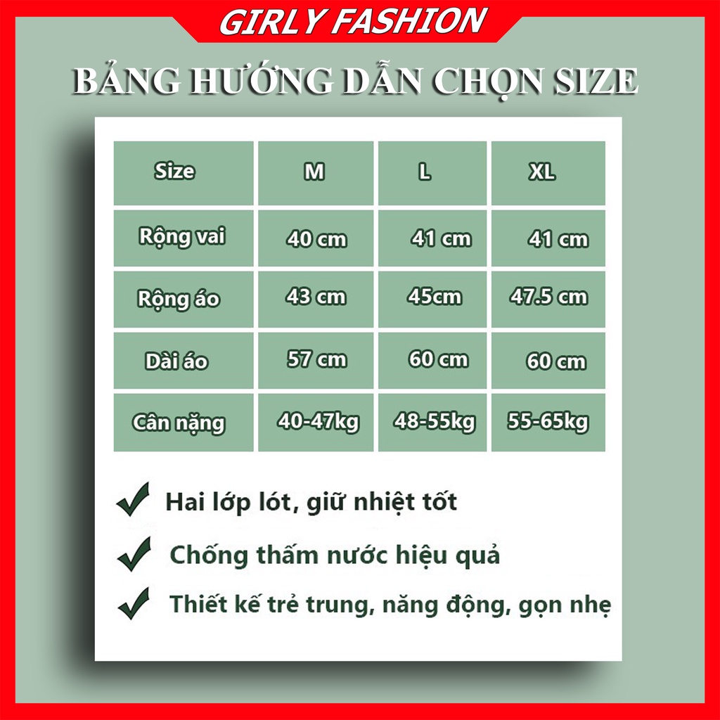 Áo Gió  ❤️HÀNG LOẠI I ❤️ Áo gió nữ 2 lớp lót Siêu Phẩm chống nước mùa lạnh
