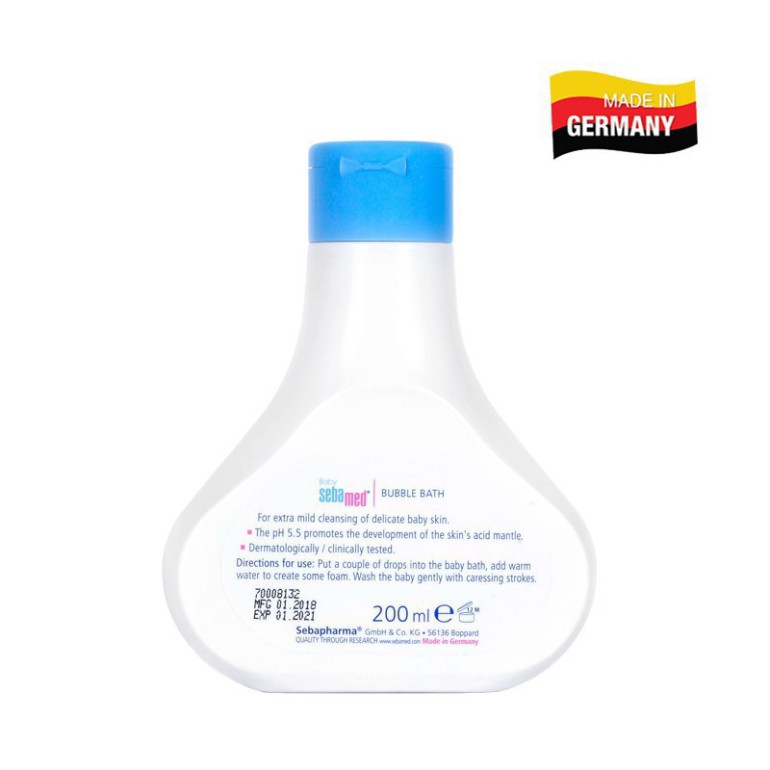 [CHÍNH HÃNG] Sebamed Sữa Tắm Dịu Nhẹ Cho Bé Baby Bubble Bath pH5.5 200ml