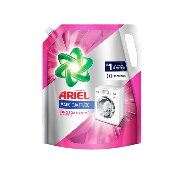 Nước Giặt Ariel Matic Cửa Trước ( Đam Mê)Hồng