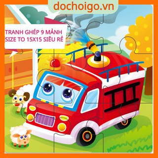 Đồ chơi tranh xếp hình 9 mảnh size to 15x15cm cho bé, đồ chơi phát triển trí tuệ dochoigo.vn