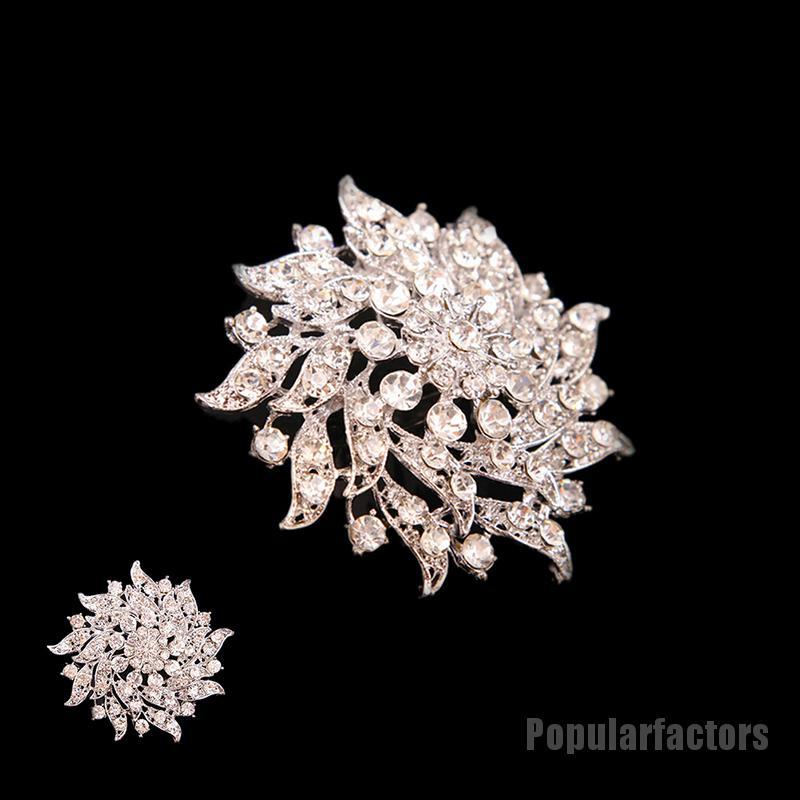 Ghim cài áo đính đá pha lê nhân tạo phong cách vintage cổ điển