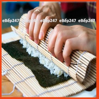 Tấm mành tre cuộn sushi, kimbap chất liệu thiên nhiên, an toàn cho người dùng - eBếp247