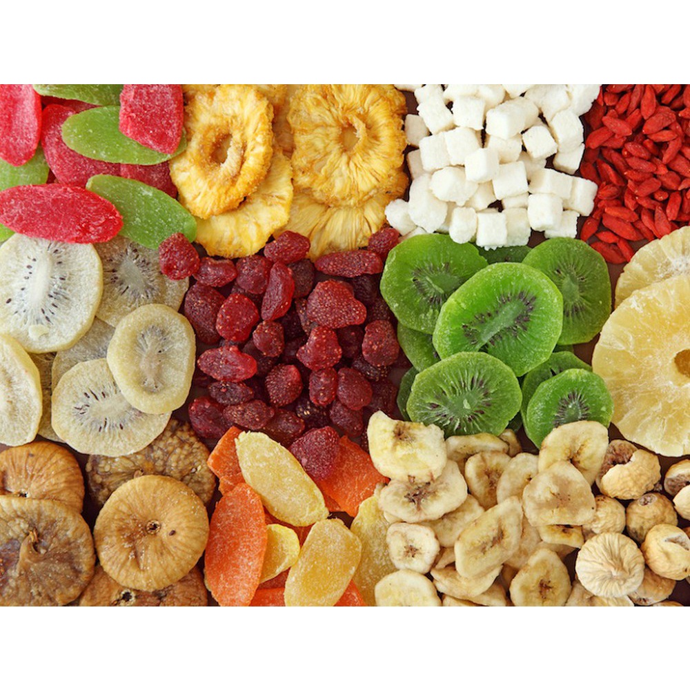 Trái Cây Sấy Dẻo Không Đường NHALAM FOOD Mix 5 Loại Dâu Tây, Kiwi, Xoài, Mơ, Nho Healthy Giảm Cân
