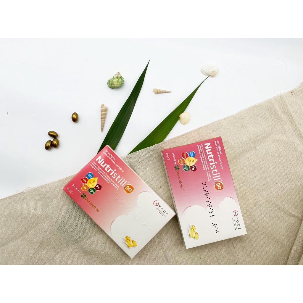 Vitamin bầu NUTRISTILL 90 nhập khẩu Ý, bổ sung vitamin tổng hợp cho bà bầu, đầy đủ Sắt, DHA, Acid folic MẸ AKAY