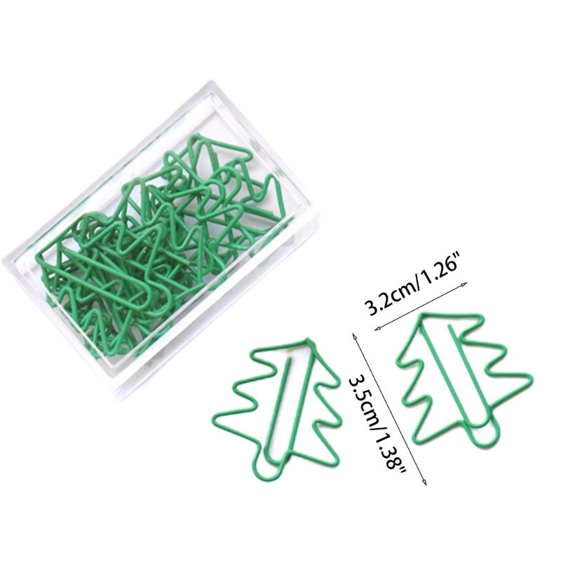 Set 15 Kẹp Giấy Hình Cây Thông Giáng Sinh Dễ Thương