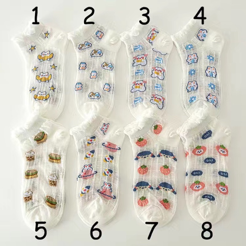 Tất hoạ tiết cute