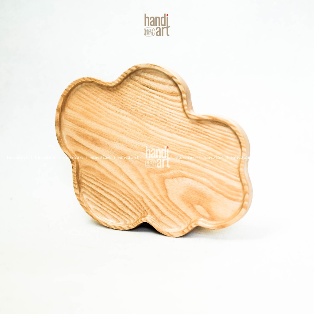 Khay gỗ hình đám mây - Khay gỗ decor (25x20cm)  wooden tray