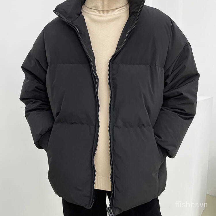 Áo khoác phao cotton dày dáng ôm phong cách Hàn Quốc thời trang thu đông mới cho nam