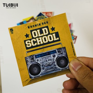 Sticker old School chống nước sticker dán laptop, điện thoại, đàn guitar, mũ bảo hiểm, vali.