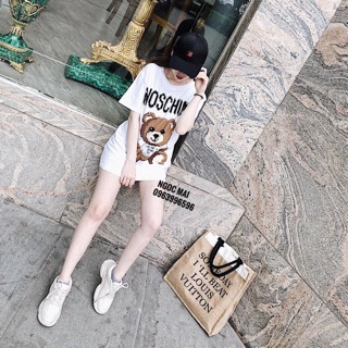 Áo gấu M.O.S dáng giấu quần ♥️