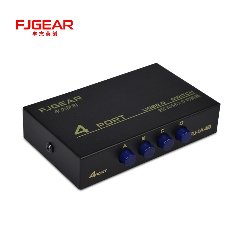 Bộ gộp VGA 4 vào 1 ra (4 Port VGA Video Switch) FJGEAR - Gộp 4 máy tính vào 1 màn hình TV, máy chiếu