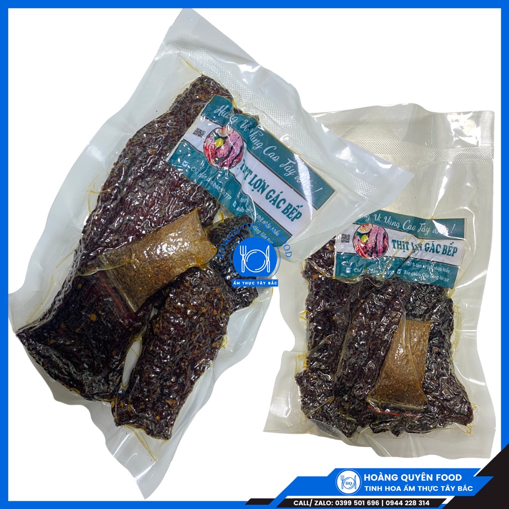 Thịt Lợn Gác Bếp Ẩm Thực Tây Bắc Thơm Ngon Chuẩn Vị 500G - TẶNG CHẨM CHÉO - Khô Heo Gác Bếp | HQ FOOD | BigBuy360 - bigbuy360.vn