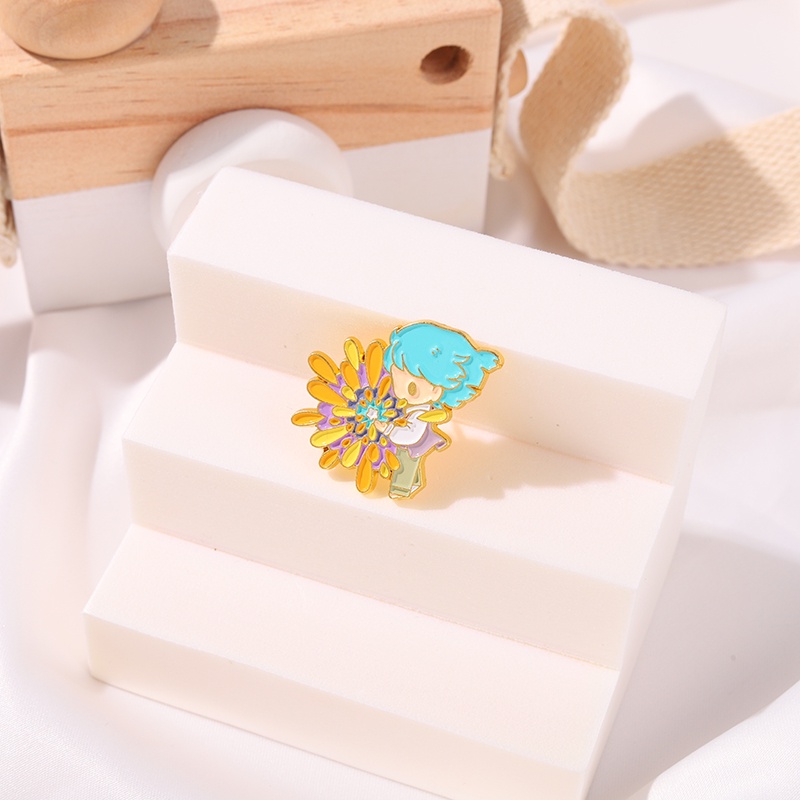 Ghim cài áo hình nhân vật hoạt hình dễ thương cho nữ