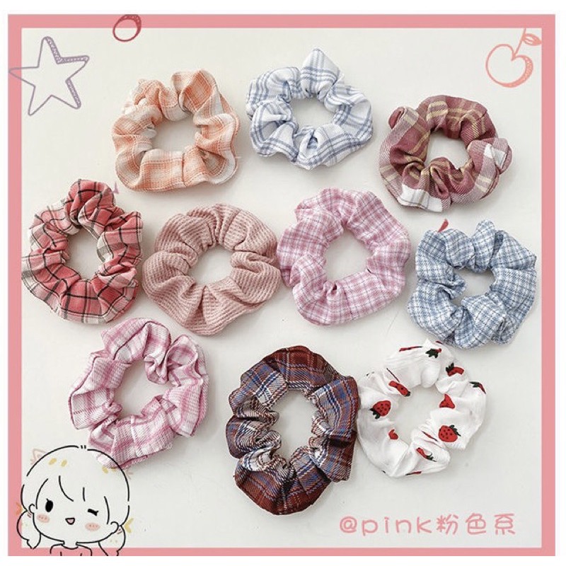 Dây buộc tóc, cột tóc scrunchies hologram