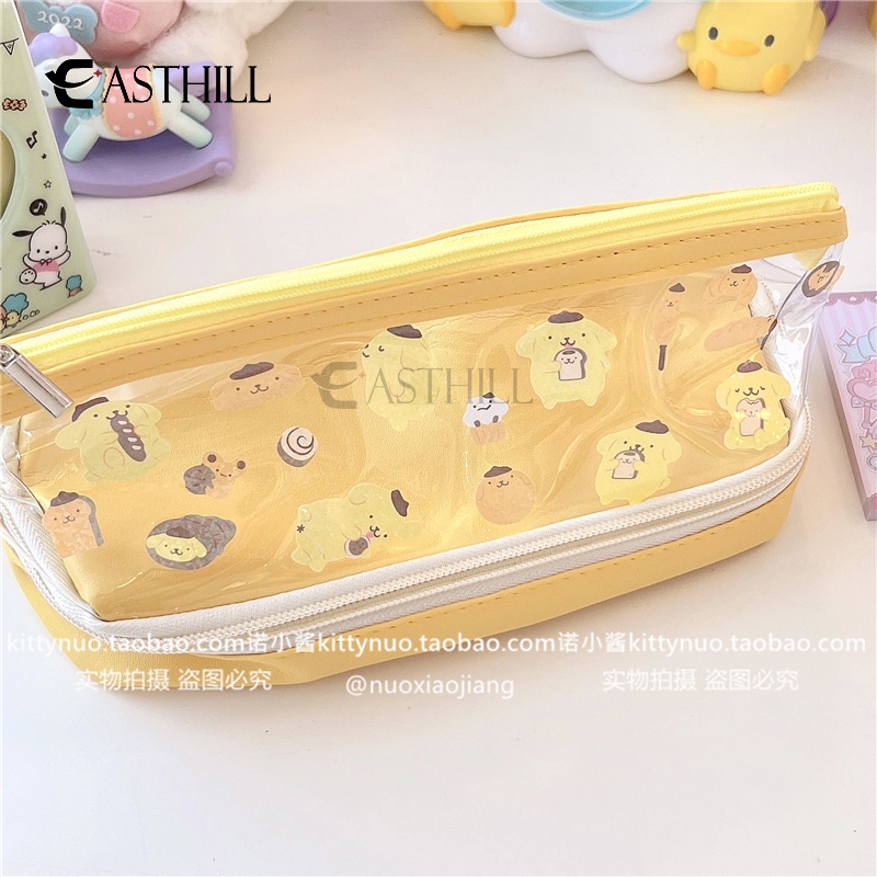 Bóp Viết Khóa Kéo Đôi MyMelody Cinnamoroll Kuromi Trong Suốt Hoạt Hình Dễ Thương Làm Quà Tặng Cho Bạn Gái Mymi