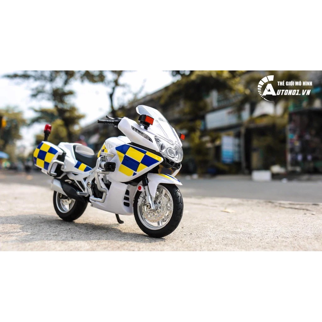 MÔ HÌNH BMW R 1200RT POLICE 1:12 HUAYI ALLOY 7656B